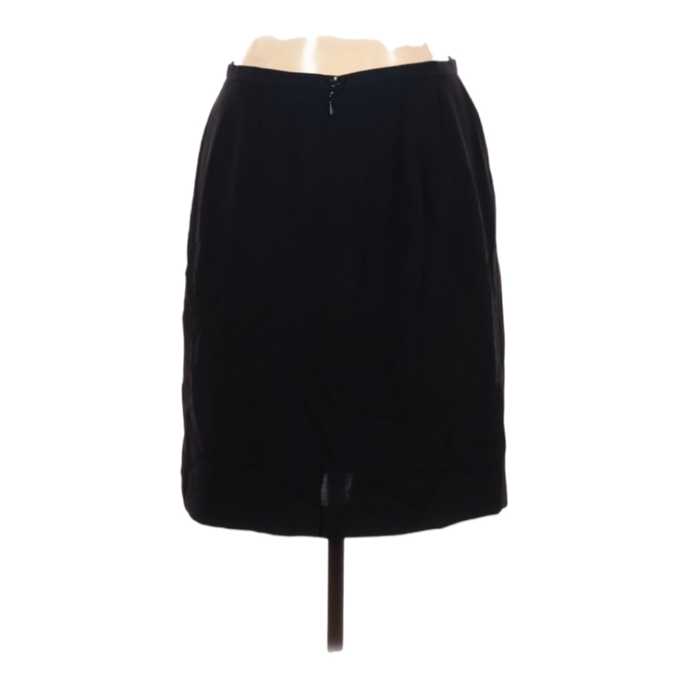 Harve Benard Casual Skirt Size 12 Black Knee Length Career Work Modest Classic - Picture 2 of 6